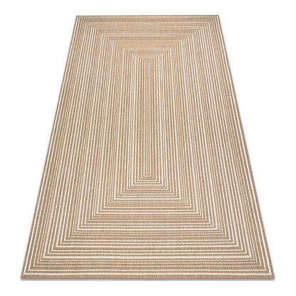 Dywan sizal FLAT 48962265 Geometryczny - beż naturalny kolor słomkowy, sznurkowy