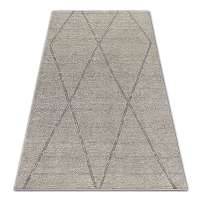 Dywan SOFT 8033 ROMBY ETNO krem / jasny brąz