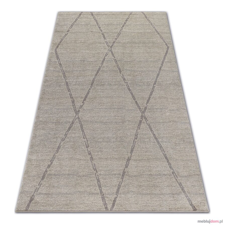Dywan SOFT 8033 ROMBY ETNO krem / jasny brąz