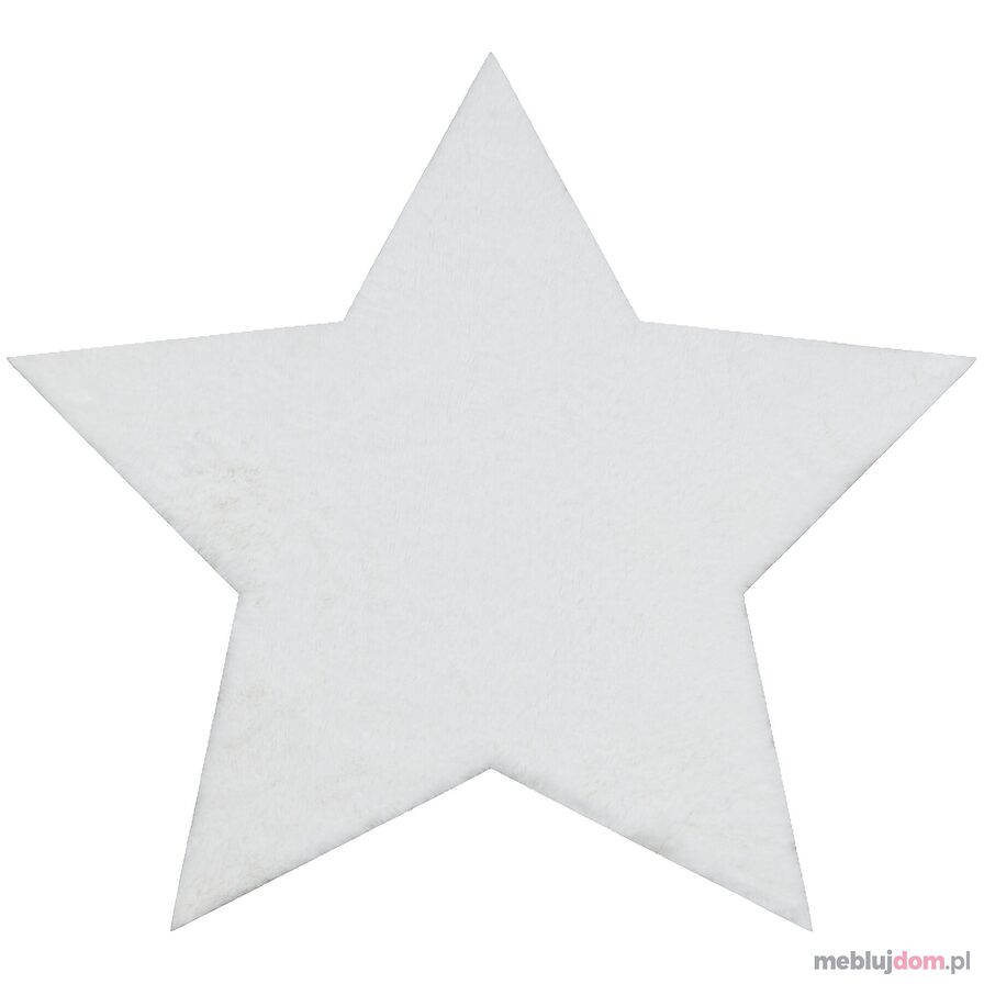 Dywan SHAPE 3148 Gwiazda Shaggy - kość słoniowa pluszowy, antypoślizgowy, do prania