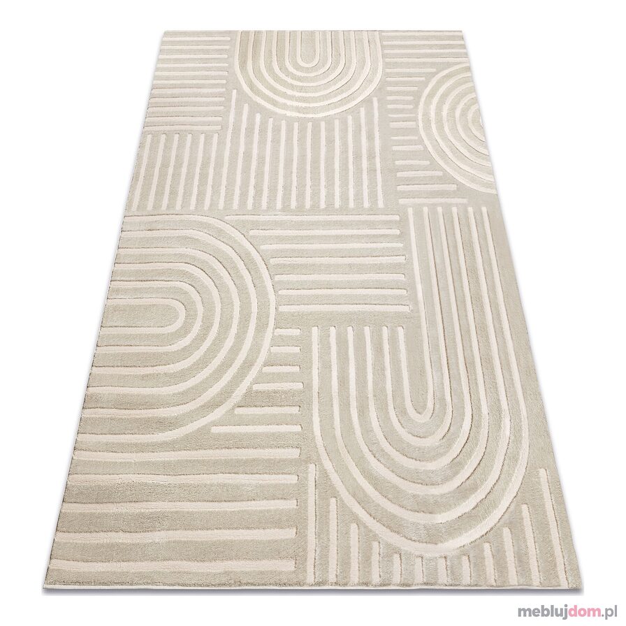 Dywan BALANCE 1918 taupe - Geometryczny, strukturalny, glamour 