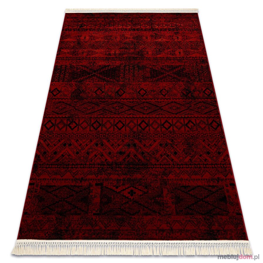 Dywan ORIENT 4722 bordo / czarny Orientalny, z frędzlami 
