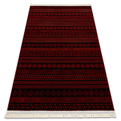 Dywan ORIENT 5132 bordo / czarny Orientalny, z frędzlami 