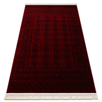 Dywan ORIENT 6889 bordo / czarny Buchara, ramka, orientalny, z frędzlami 
