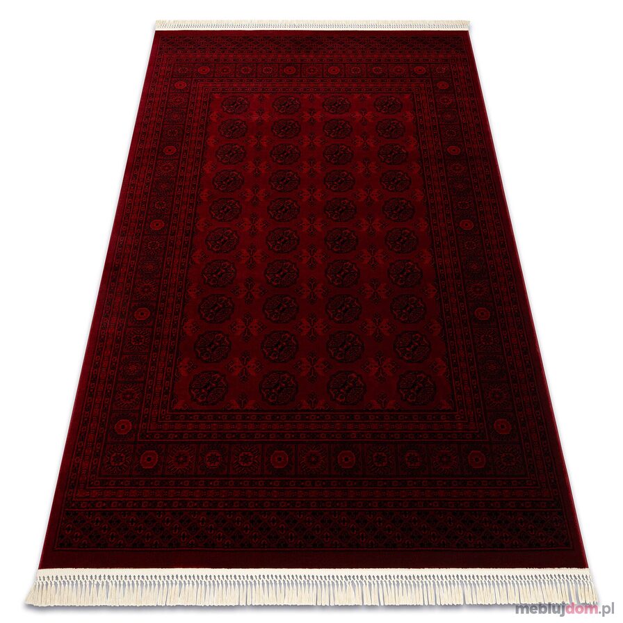 Dywan ORIENT 6889 bordo / czarny Buchara, ramka, orientalny, z frędzlami 