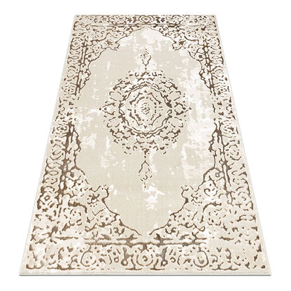 Dywan ALLURE 1961 Ornament, ramka - Strukturalny, stylowy, glamour krem / złoty