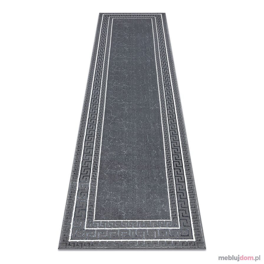 Dywan, chodnik ALLURE 1960 Grecki klucz, ramka - Strukturalny, stylowy, glamour szary