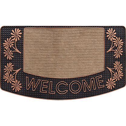Wycieraczka BH 224W Welcome, antypoślizgowa, zewnętrzna, wewnętrzna, na gumie - brązowy