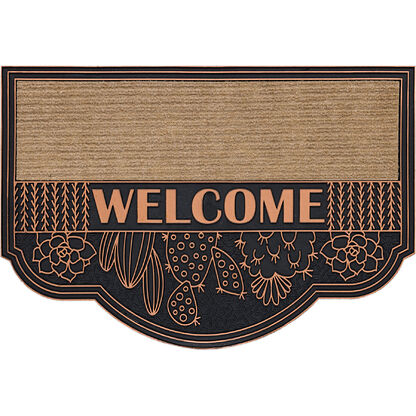 Wycieraczka BH 239 Welcome, antypoślizgowa, zewnętrzna, wewnętrzna, na gumie - brązowy
