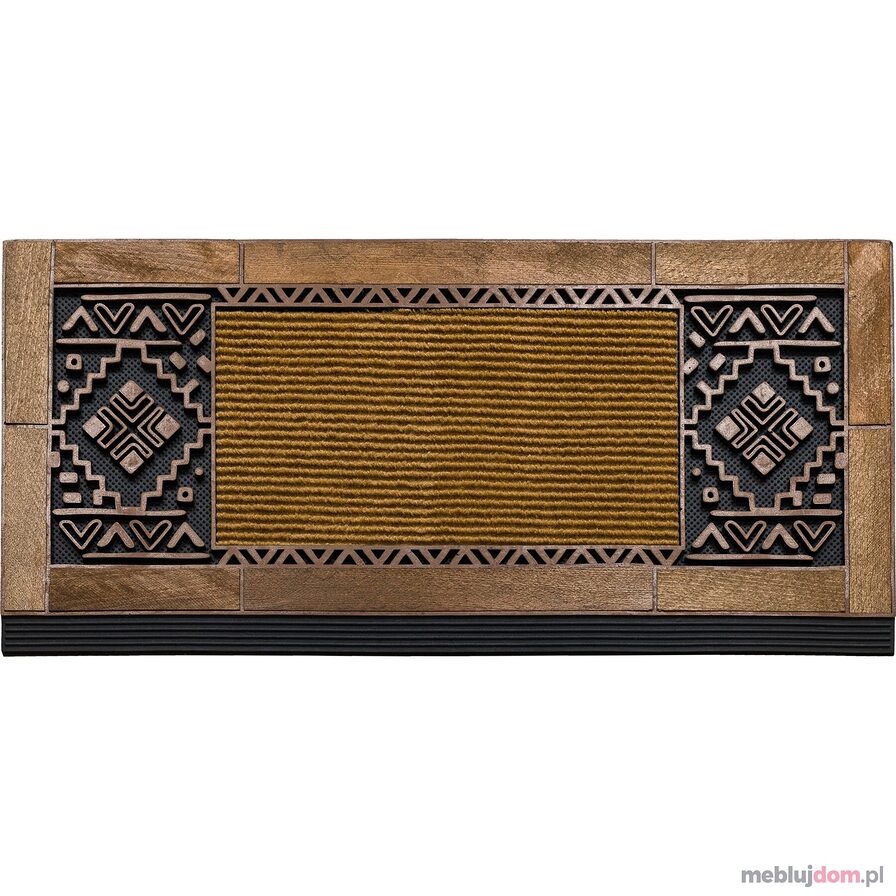 Wycieraczka BH NT004 Boho, antypoślizgowa, zewnętrzna, wewnętrzna, na gumie - brązowy
