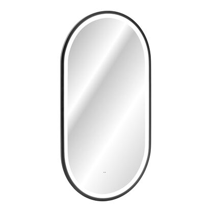 Lustro LED APOLLO w czarnej ramie