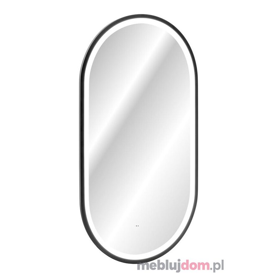 Lustro LED APOLLO w czarnej ramie