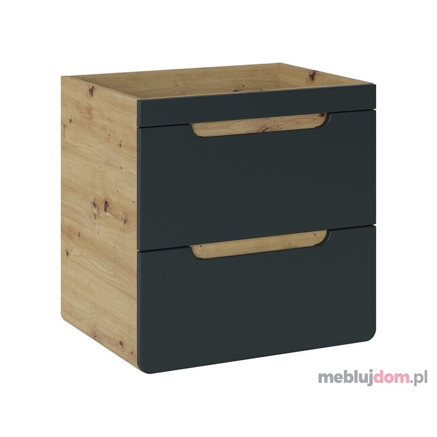 Szafka pod umywalkę ARUBA COSMOS 820- 60CM FSC w odcieniu dąb craft i szary kosmos