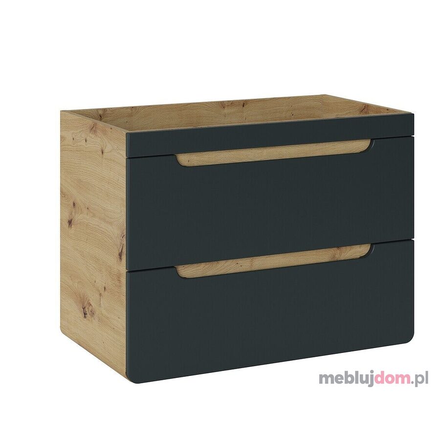 Szafka pod umywalkę ARUBA COSMOS 821- 80CM FSC w odcieniu szary kosmos i dąb craft