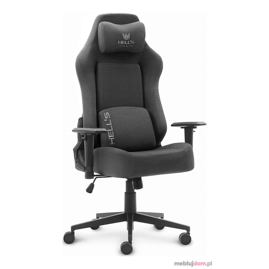 Fotel gamingowy obrotowy HC-1009 szary na czarnym stelażu