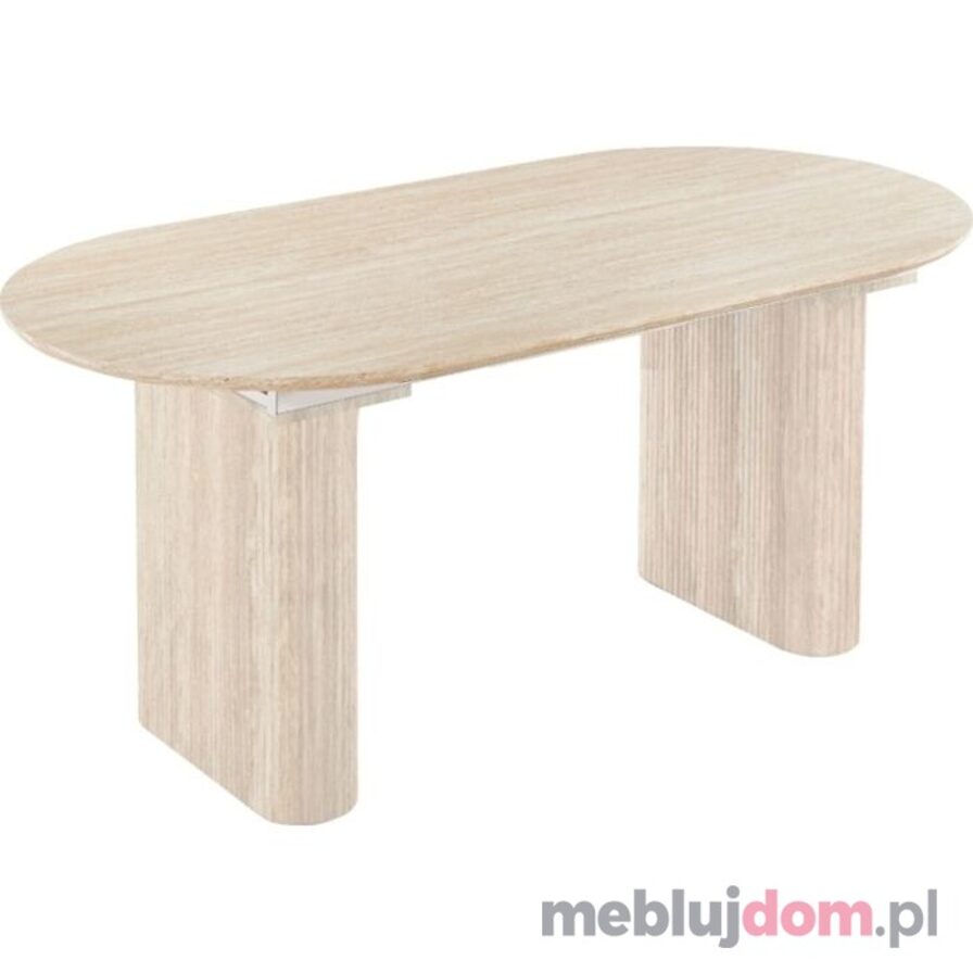 Stół rozkładany OVAL cały w kolorze trawertyn
