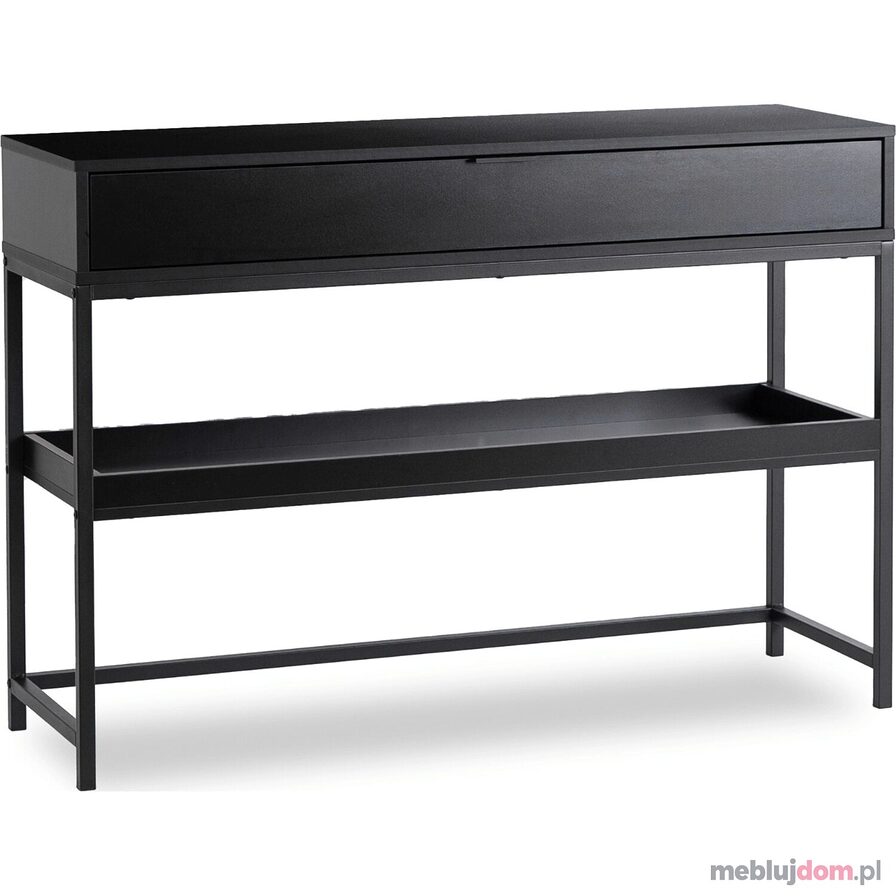 Konsola RUBY 110 cm w kolorze czarnym na czarnym stelażu