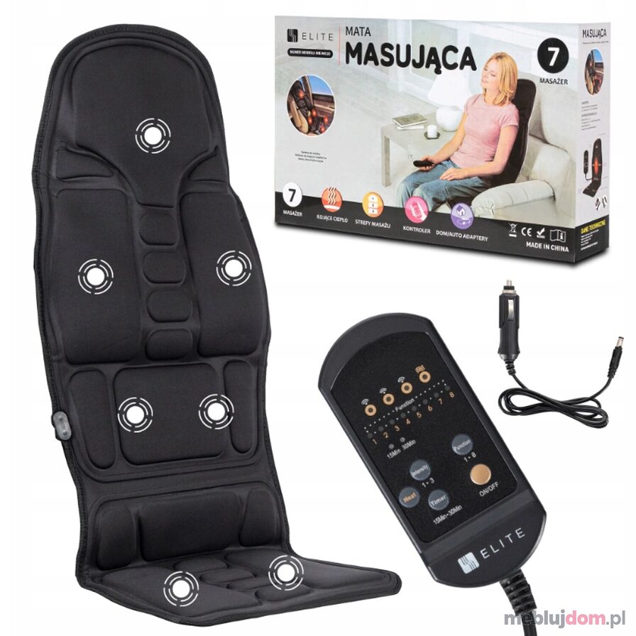 Mata masująca na fotel ME-MC10 czarna