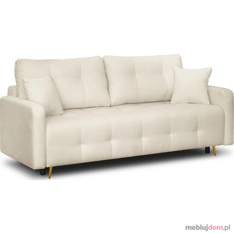 Sofa / Wersalka SEUL Boucle beżowa w przyjemnej tkaninie