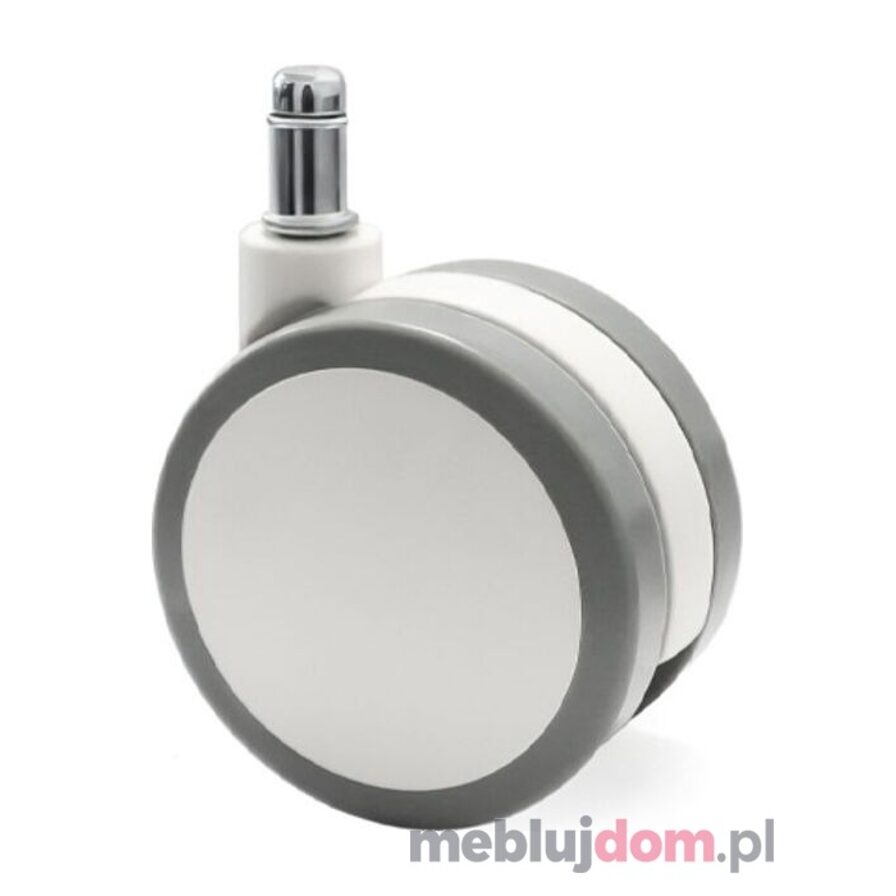 Kółka gumowane CT75-766-2 (komplet) 75 mm biało-szare