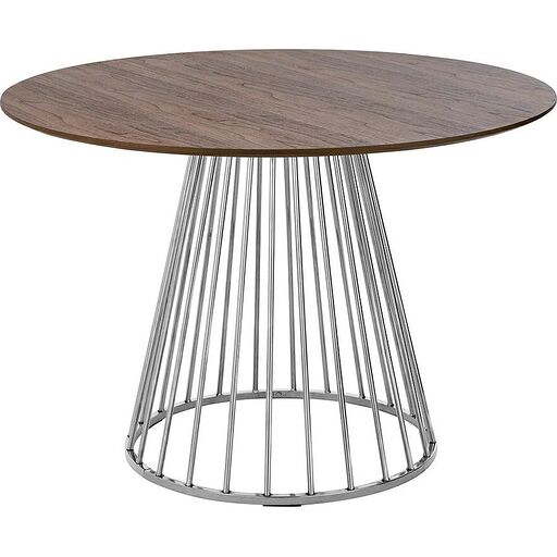 Stół GLAM WALNUT 110 - fornir orzechowy chromowana podstawa