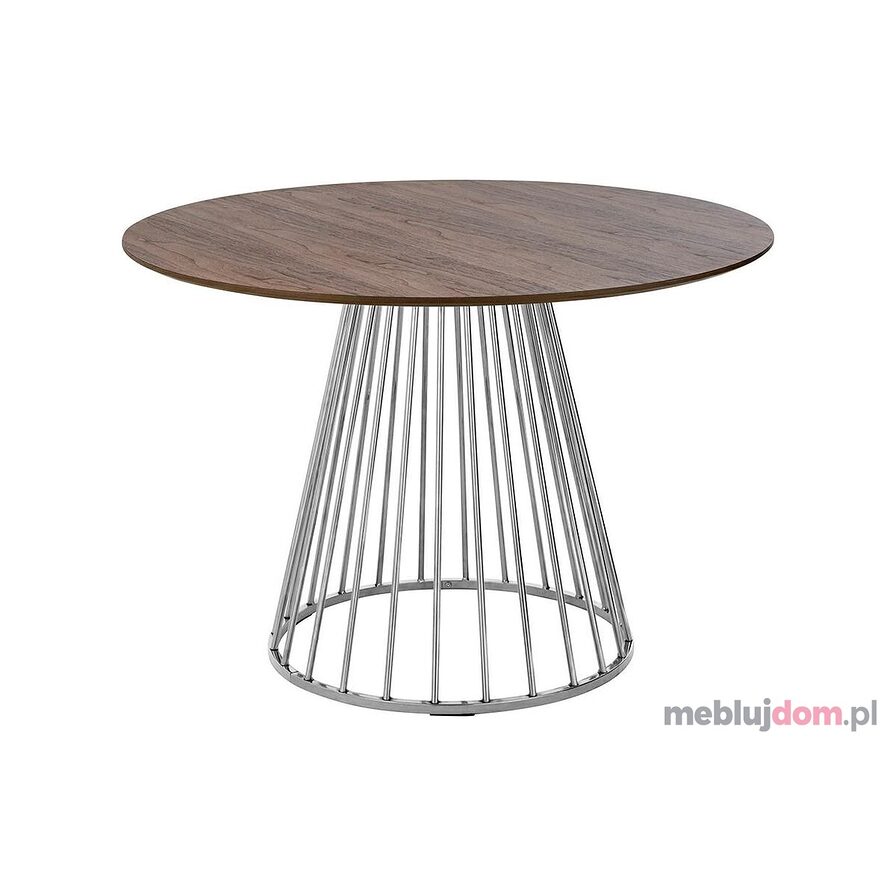 Stół GLAM WALNUT 110 - fornir orzechowy chromowana podstawa