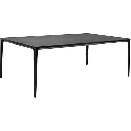 Stół SLIM 180x90 czarny - ceramiczny marmur aluminium