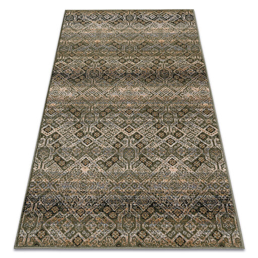 Dywan wełniany NAIN Ornament, kwiaty 1044/51058 zielony / beż