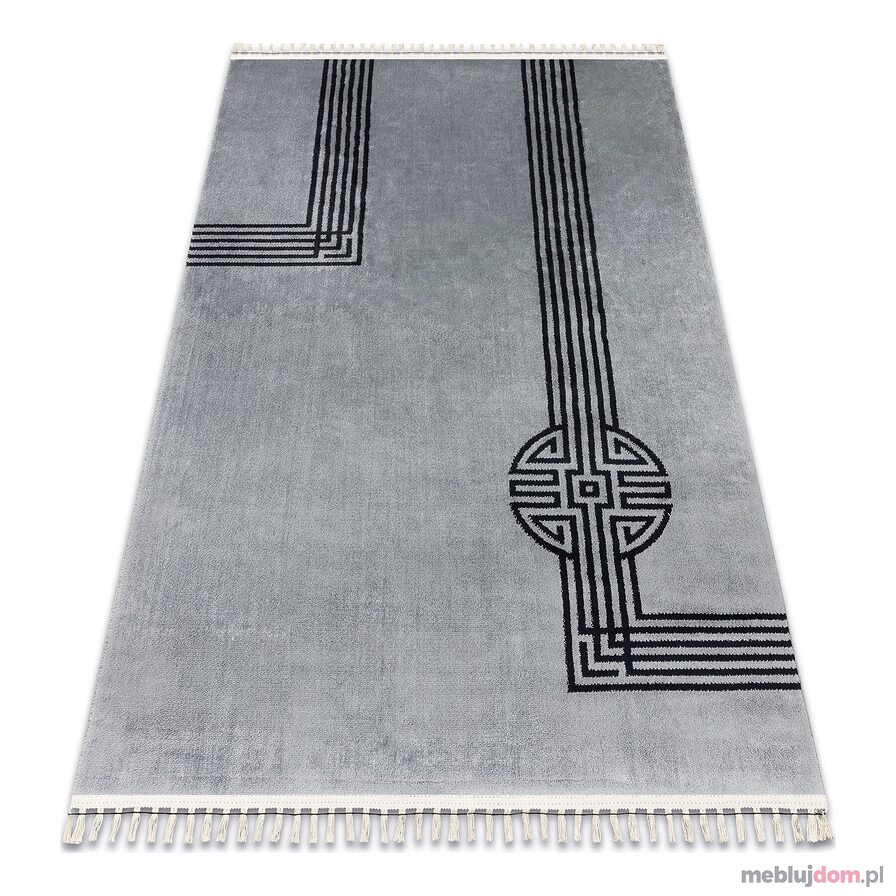 Dywan AMOUR 53116D szary - Geometryczny, linie nowoczesny, elegancki