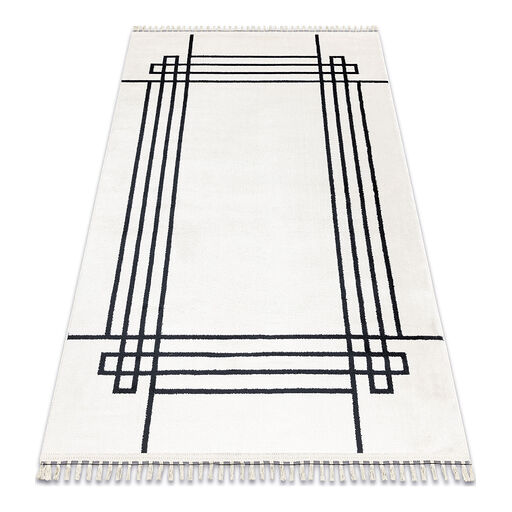 Dywan AMOUR 53096C krem - Ramka, linie nowoczesny, elegancki