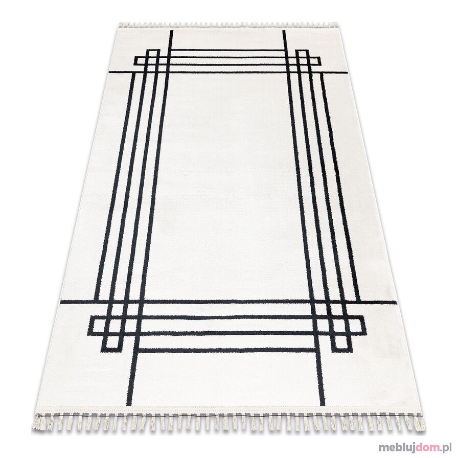 Dywan AMOUR 53096C krem - Ramka, linie nowoczesny, elegancki