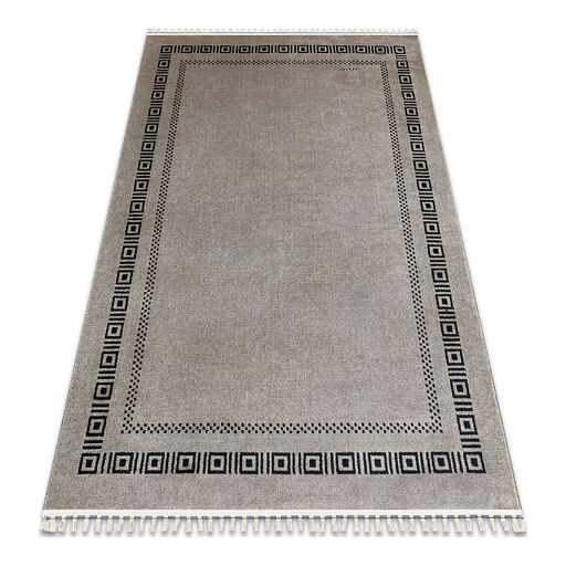 Dywan AMOUR 53098A beż / czarny - Ramka, grecki nowoczesny, elegancki
