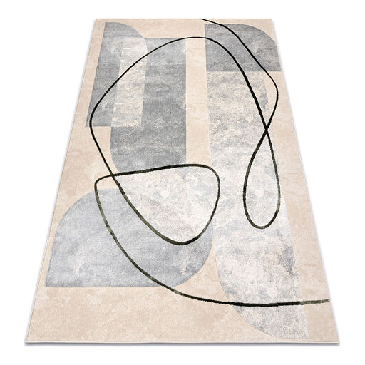Dywan ALLURE 9980 Geometryczny - Strukturalny, stylowy, glamour beż / zielony