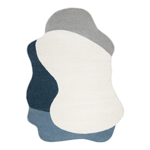 Dywan FUSION 5710 biały / granatowy Shape - Abstrakcja, nowoczesny, abstrakcyjny, nieregularny