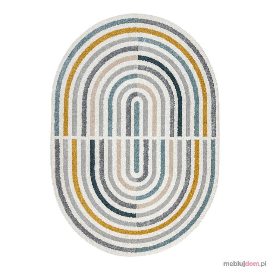 Dywan FUSION 5711 biały / ciemny zielony Shape - Geometryczny, nowoczesny, abstrakcyjny, nieregularny