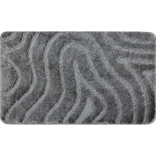 Dywan łazienkowy SUPREME WAVES fale, antypoślizgowy, miękki - szary