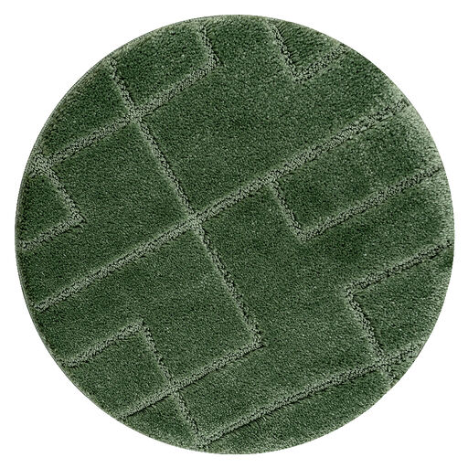 Dywan łazienkowy SUPREME koło LINES linie, antypoślizgowy, miękki - zielony