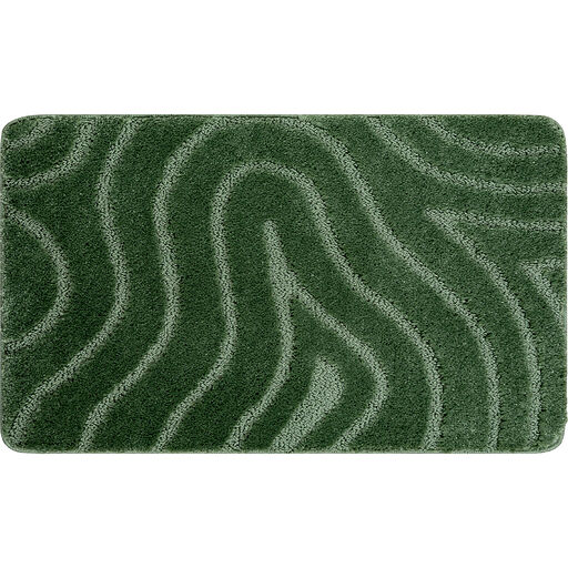 Dywan łazienkowy SUPREME WAVES fale, antypoślizgowy, miękki - zielony