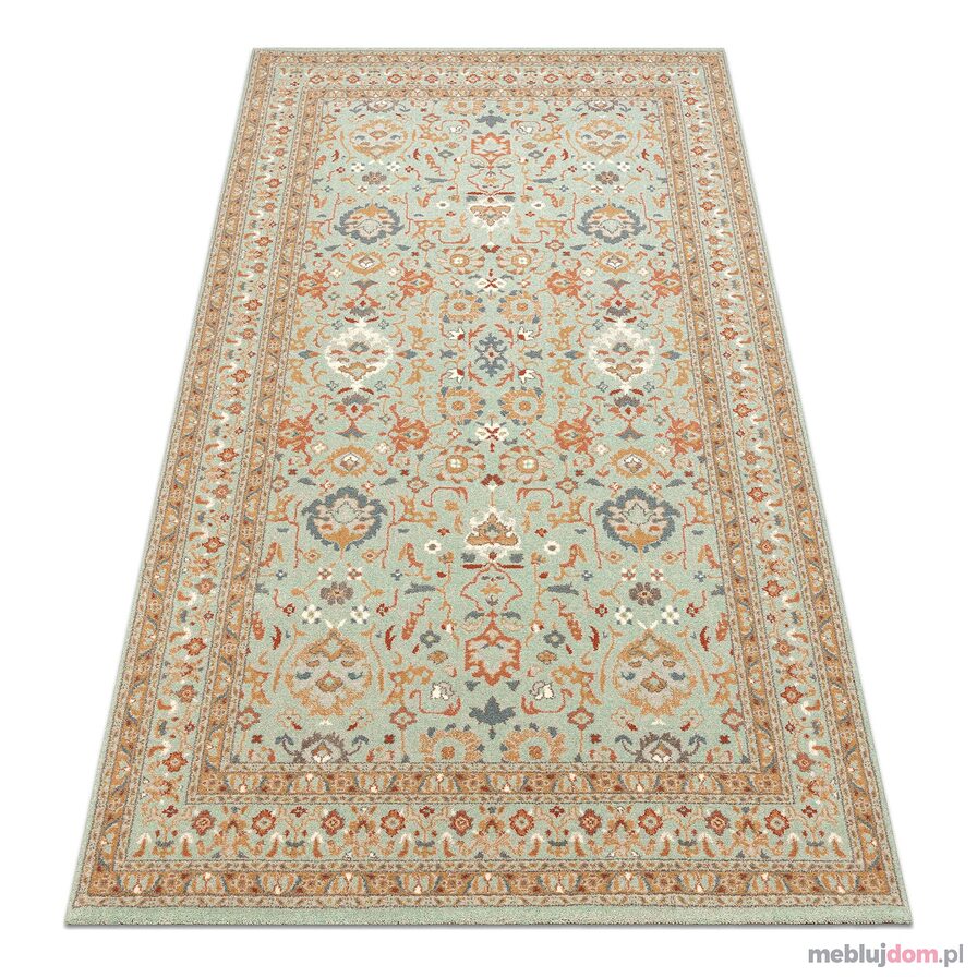 Dywan SOHO 477.26.LA400 wełniany OSTA - Ornament, ramka naturalny zielony / beż