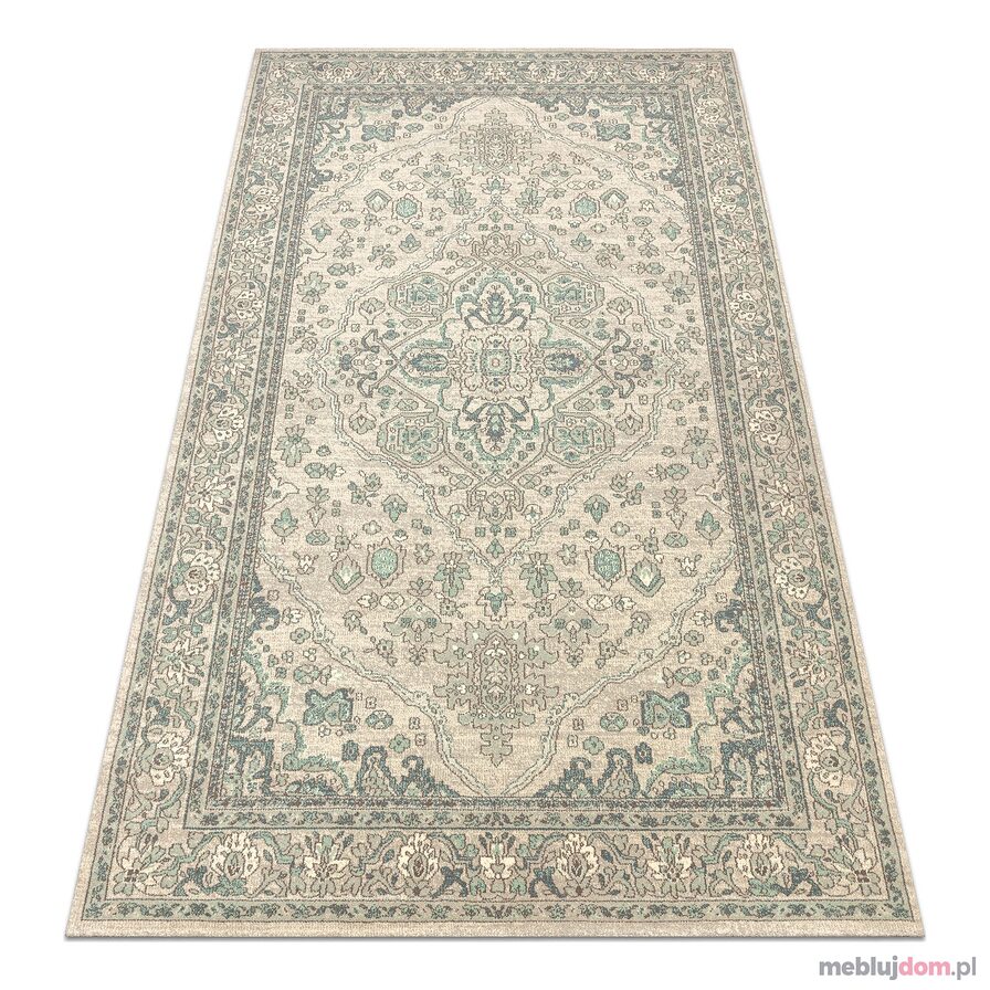 Dywan SOHO 477.01.LA119 wełniany OSTA - Ornament, rozeta naturalny beż / zielony