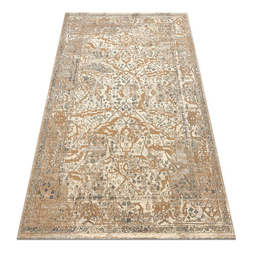 Dywan SOHO 477.04.LA113 wełniany OSTA - Ornament, ramka naturalny beż / brązowy