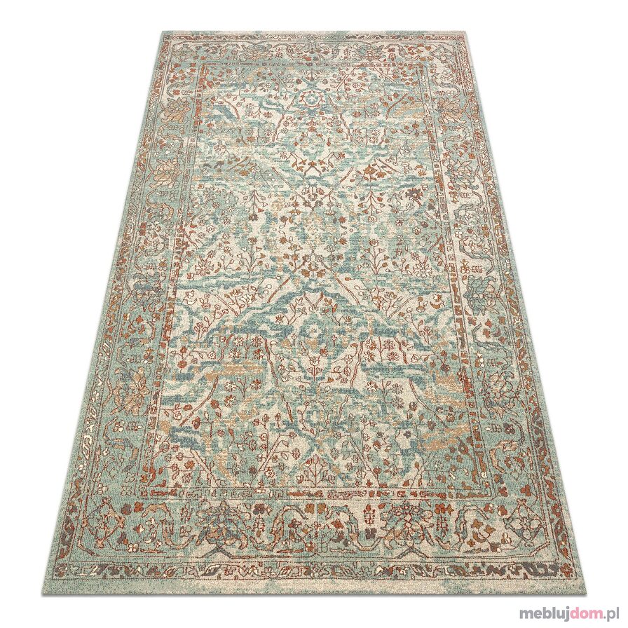 Dywan SOHO 477.04.LA400 wełniany OSTA - Ornament, ramka naturalny zielony / beż