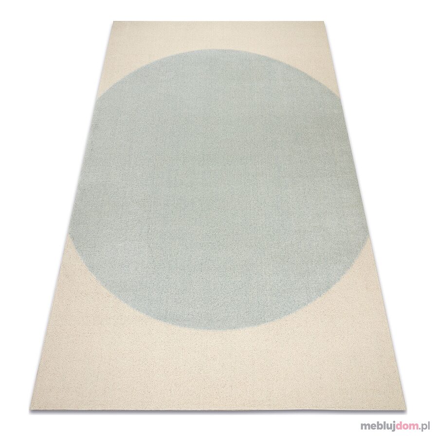 Dywan FLUX 461.10.AE500 wełniany OSTA - Geometryczny, strukturalny, loftowy niebieski / krem