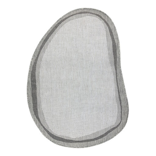 Dywan ORGANIC 2125 sizal Kamień ecru / szary - naturalny, nowoczesny nieregularny kształt