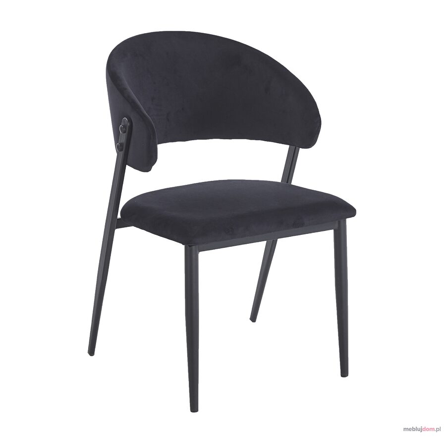 K48-FX Krzesło czarne velvet Riviera 100