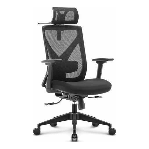 Fotel biurowy ergonomiczny HC-1055 Czarny Tkanina