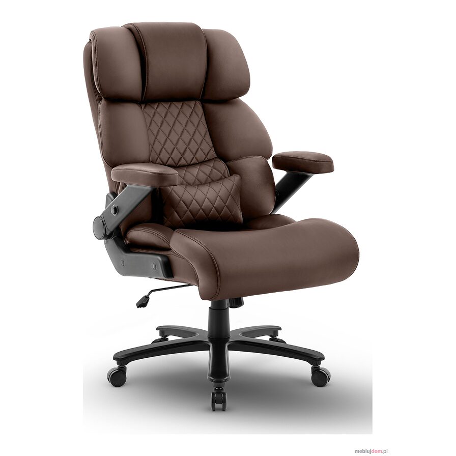 Fotel biurowy HC-1034 Brown Brązowy Ekoskóra