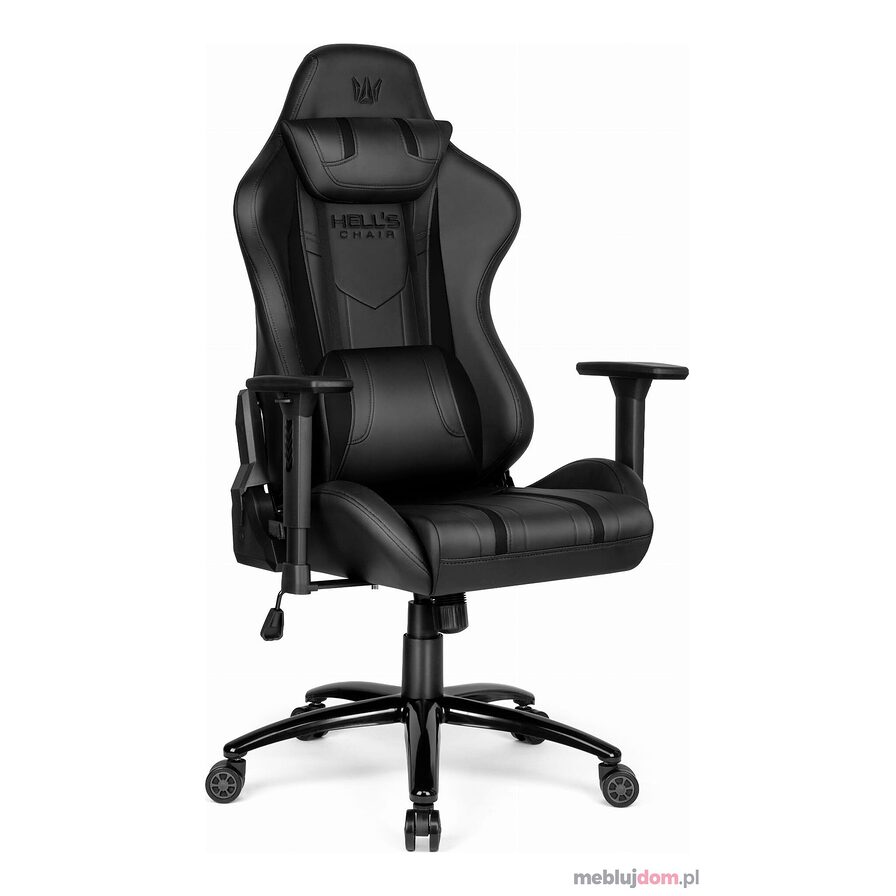 Fotel gamingowy HC-1013 Black Czarny Ekoskóra Zamsz