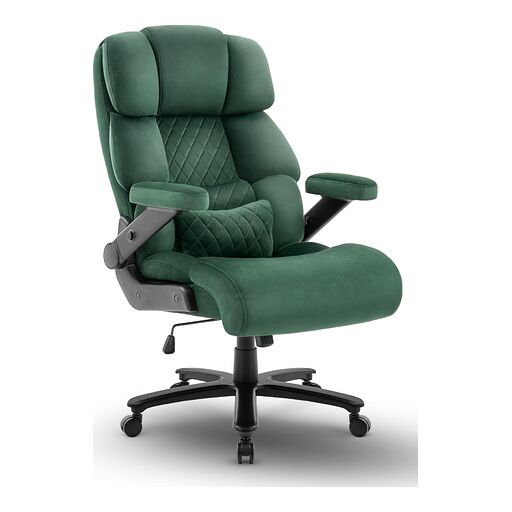 Fotel biurowy HC-1034 Green Zielony Tkanina Welur