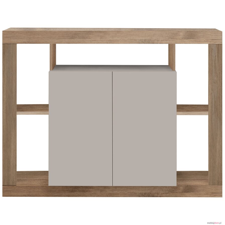 Komoda RIMINI 2D dwudrzwiowa w kolorze kaszmir + dąb mercure